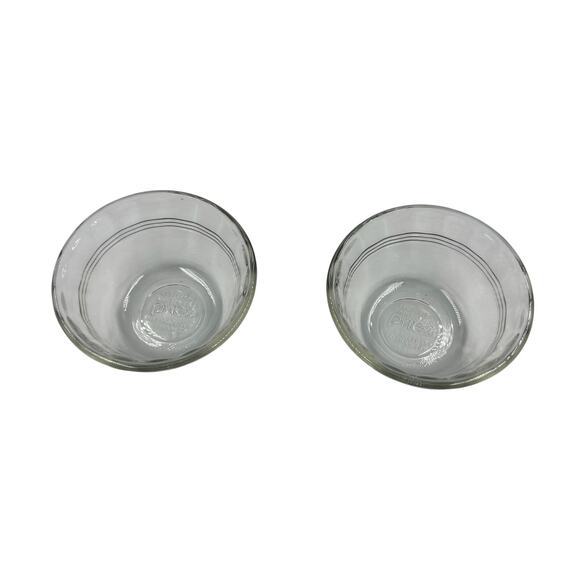 Corning Pyrex VTG Style 463 Scalloped 175 ml Clear Glass Custard Cups Lot of 2 - Picture 2 of 5